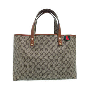 Gucci handbag beige brown GG canvas tote bag